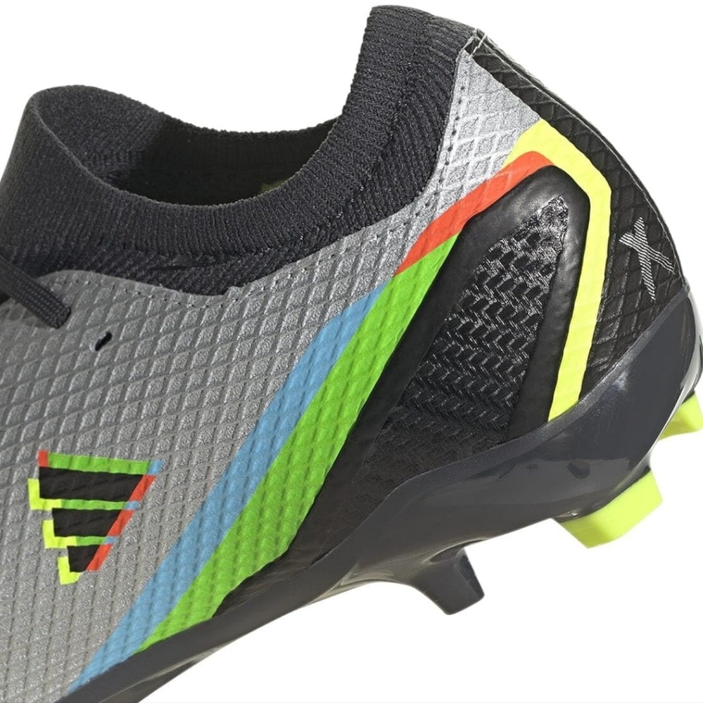 Adidas X Speedportal.3 Soccer Cleats- SILVER METALLIC/CORE BLACK/SOLAR YELLOW - Picture 4 of 5